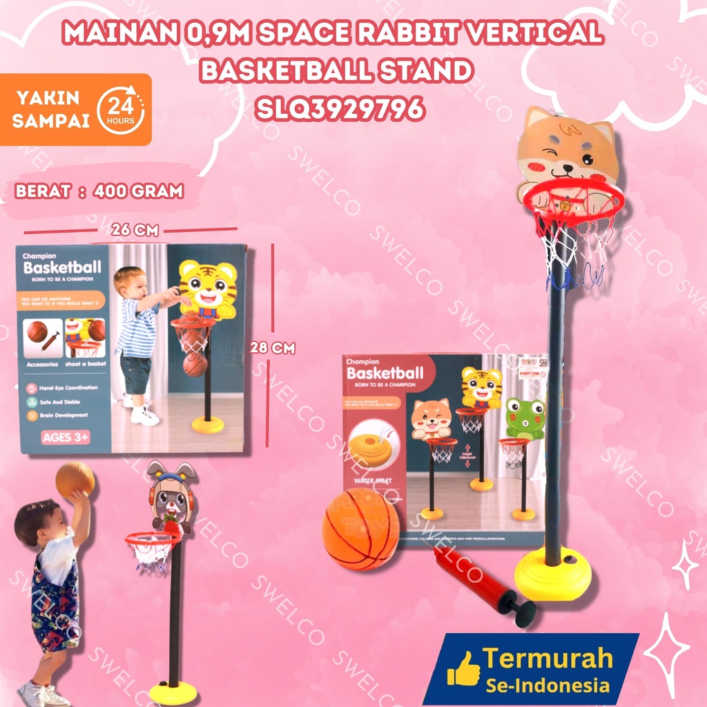 (699-1) MAINAN 0,9M SPACE RABBIT VERTICAL BASKETBALL STAND 48PCS BX48