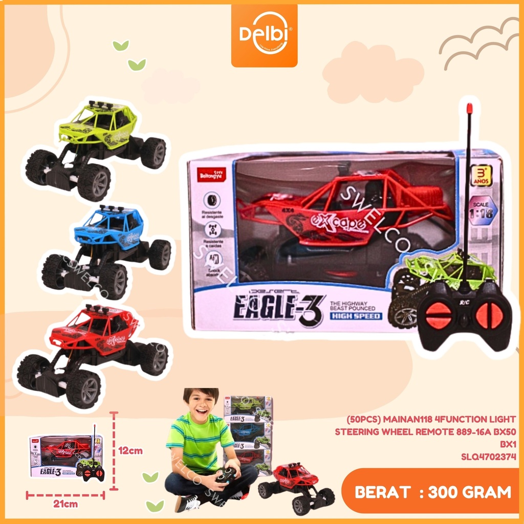 (50PCS) MAINAN118 4FUNCTION LIGHT STEERING WHEEL REMOTE 889-16A BX50 BX1