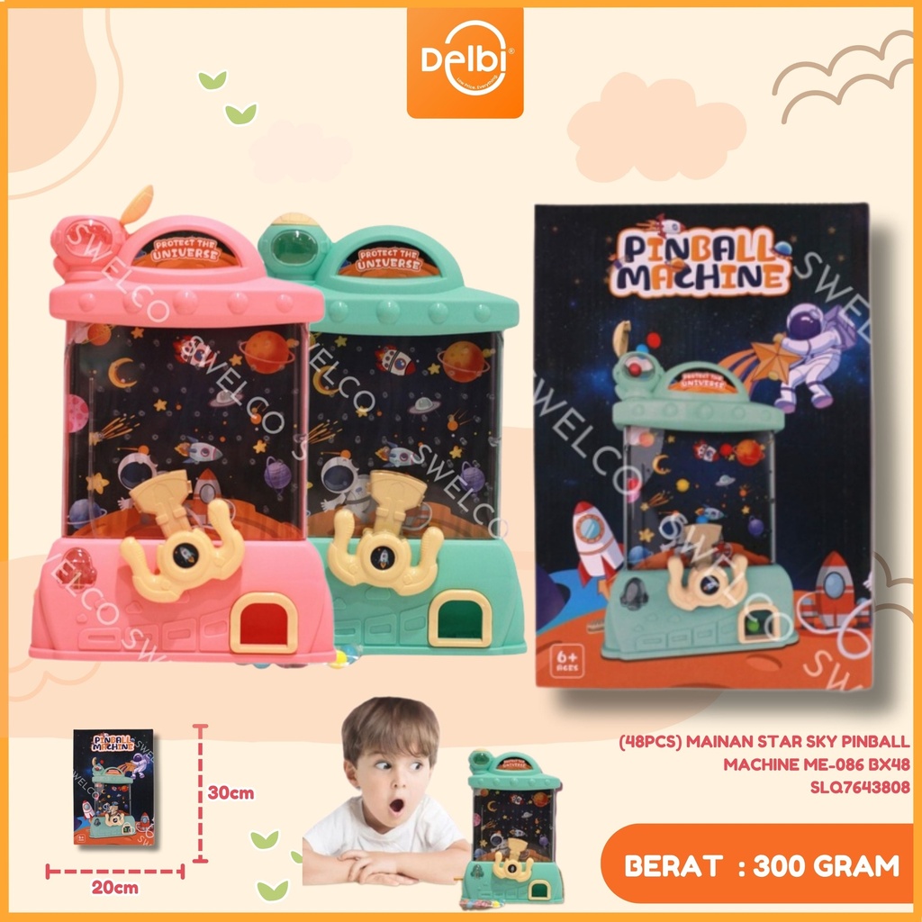 [SLQ7643808] (48PCS) MAINAN STAR SKY PINBALL MACHINE ME-086 BX48