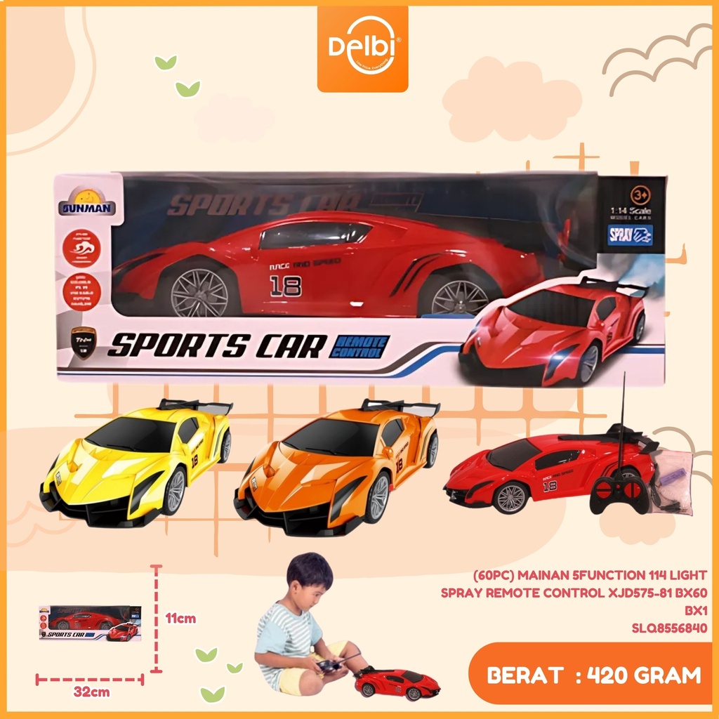 [SLQ8556840] (60PC) MAINAN 5FUNCTION 114 LIGHT SPRAY REMOTE CONTROL XJD575-81 BX60 BX1