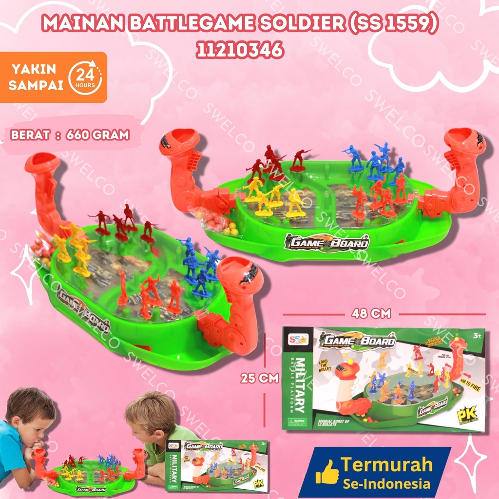 (SS 1559) MAINAN BATTLEGAME SOLDIER ISI 34PCS BX34