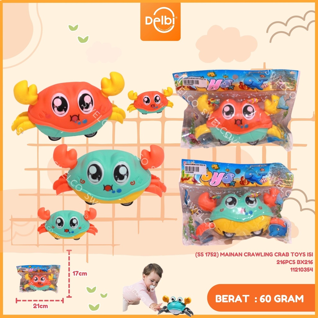 (SS 1752) MAINAN CRAWLING CRAB TOYS ISI 216PCS BX216