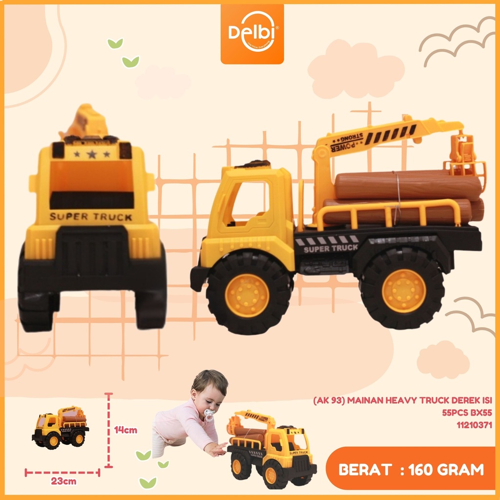[AK 93] MAINAN HEAVY TRUCK DEREK ISI 55PCS BX55