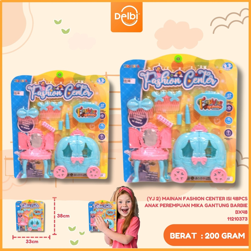 (YJ 2) MAINAN FASHION CENTER ISI 48PCS ANAK PEREMPUAN MIKA GANTUNG BARBIE BX48