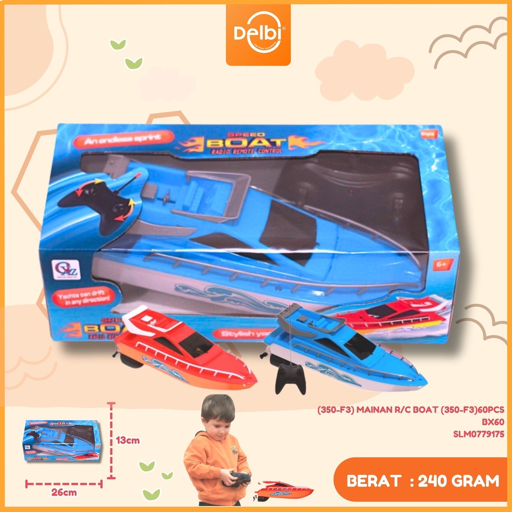 (350-F3) MAINAN R/C BOAT (350-F3)60PCS BX60