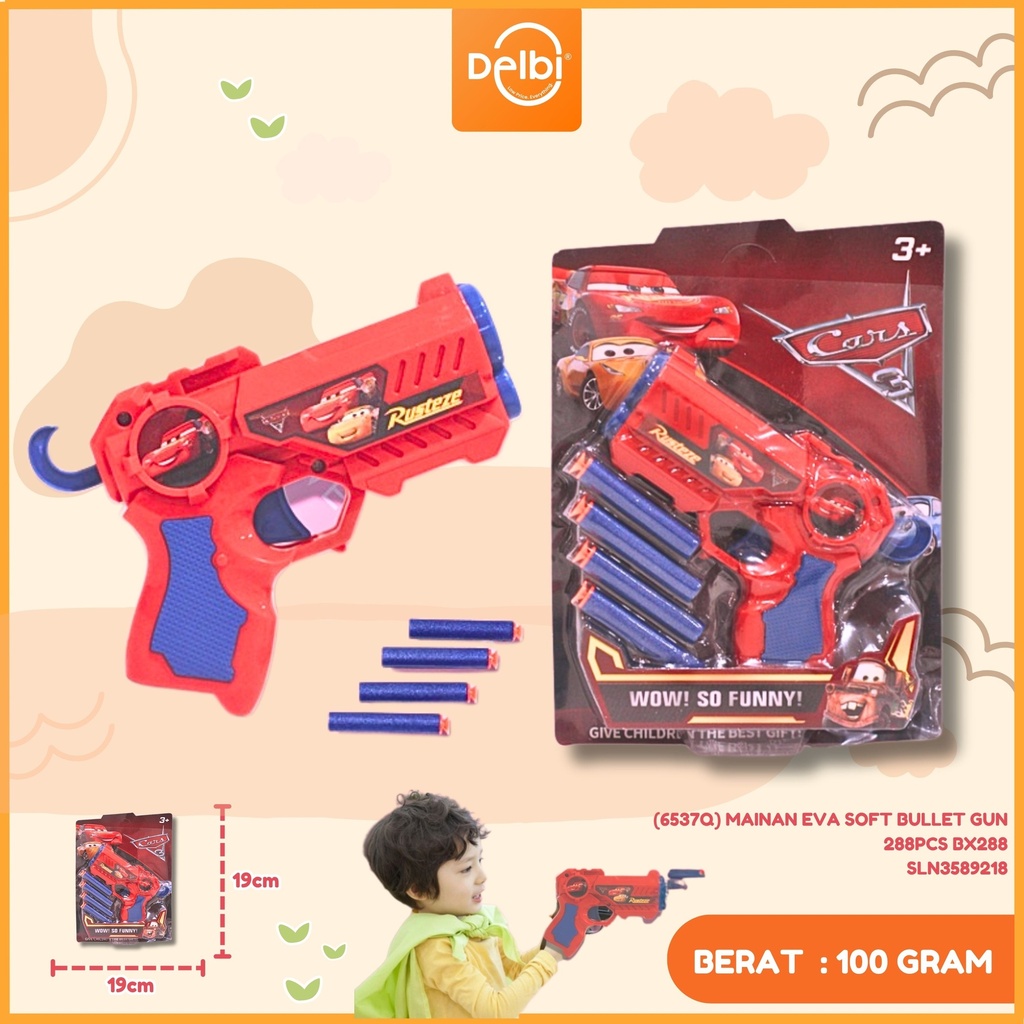 (6537Q) MAINAN EVA SOFT BULLET GUN 288PCS BX288