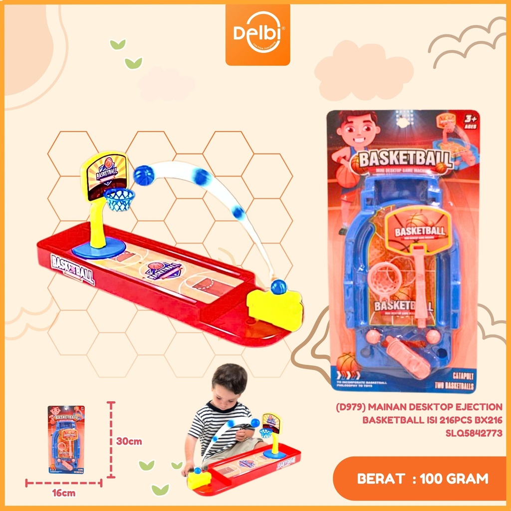 (D979) MAINAN DESKTOP EJECTION BASKETBALL ISI 216PCS BX216