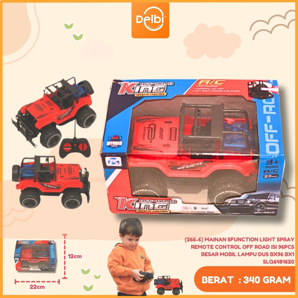 [SLQ6481620] (266-6) MAINAN 5FUNCTION LIGHT SPRAY REMOTE CONTROL OFF ROAD ISI 96PCS BESAR MOBIL LAMPU DUS BX96 BX1