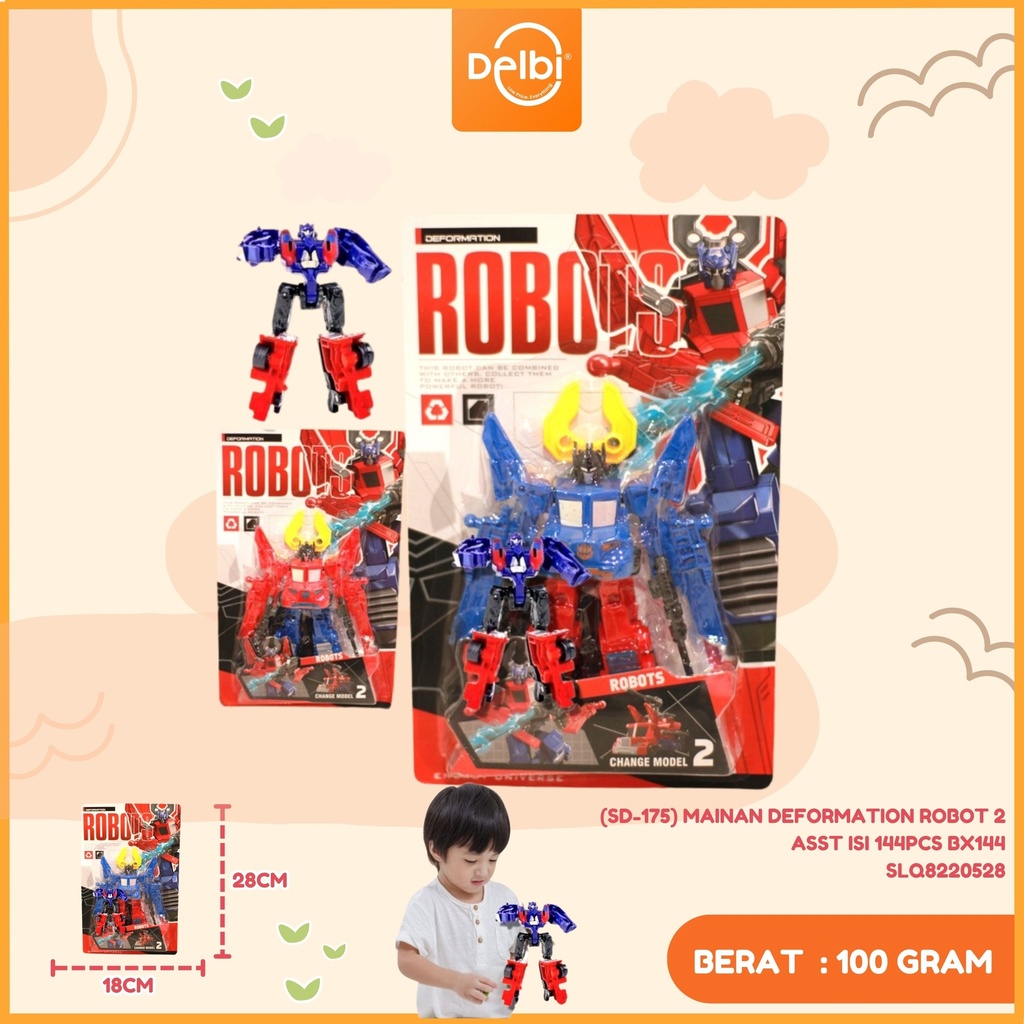 (SD-175) MAINAN DEFORMATION ROBOT 2 ASST ISI 144PCS BX144