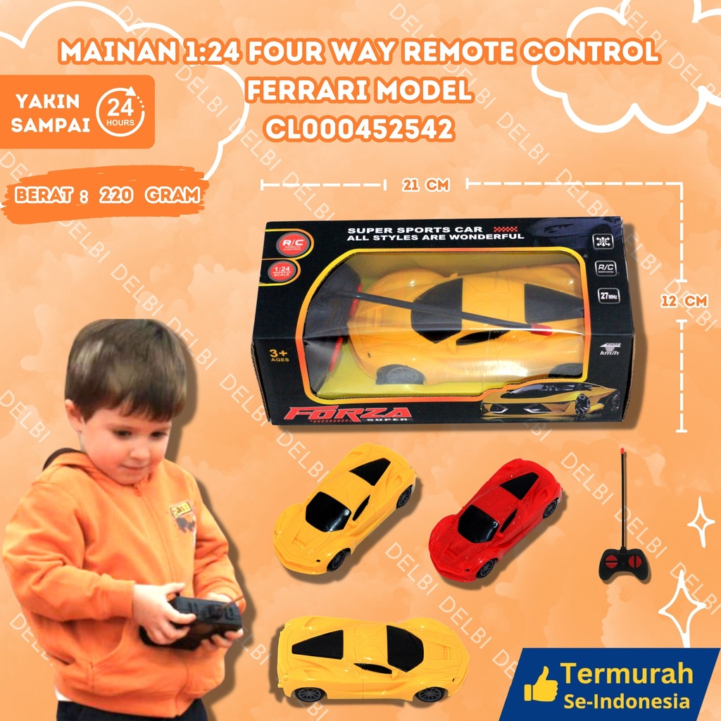 (141-1) MAINAN 124 FOUR WAY REMOTE CONTROL FERRARI MODEL ISI 128PCS BX128