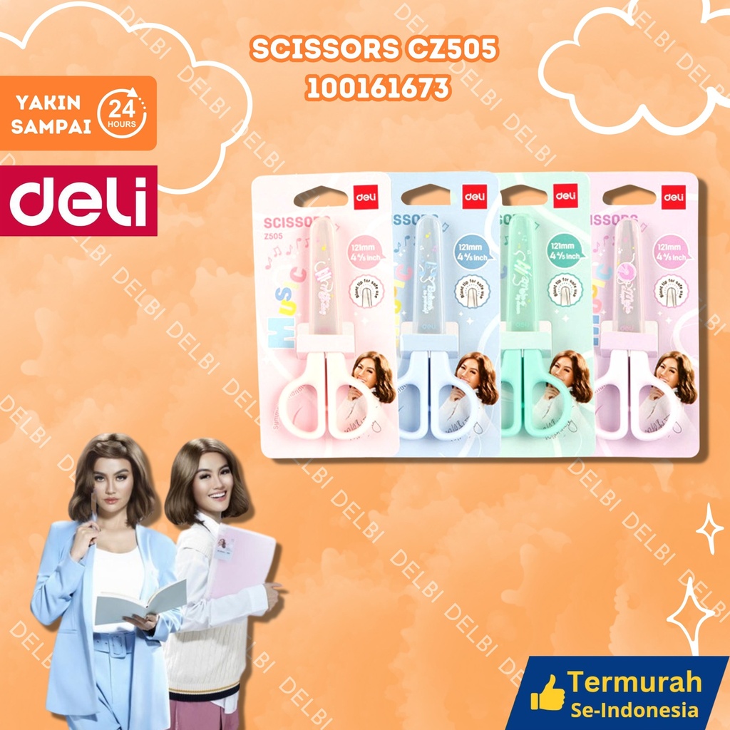 CZ505 Scissors ASST. x GUNTING SEKOLAH DELI PEMOTONG KERTAS BX12 BX240