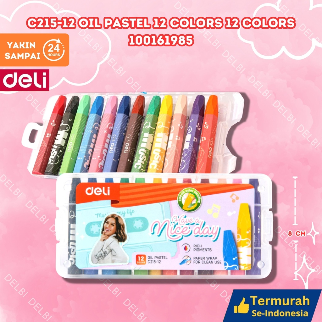 C215-12 Oil pastel 12 COLORS MEWARNAI DELI WARNA CRAYON BX144