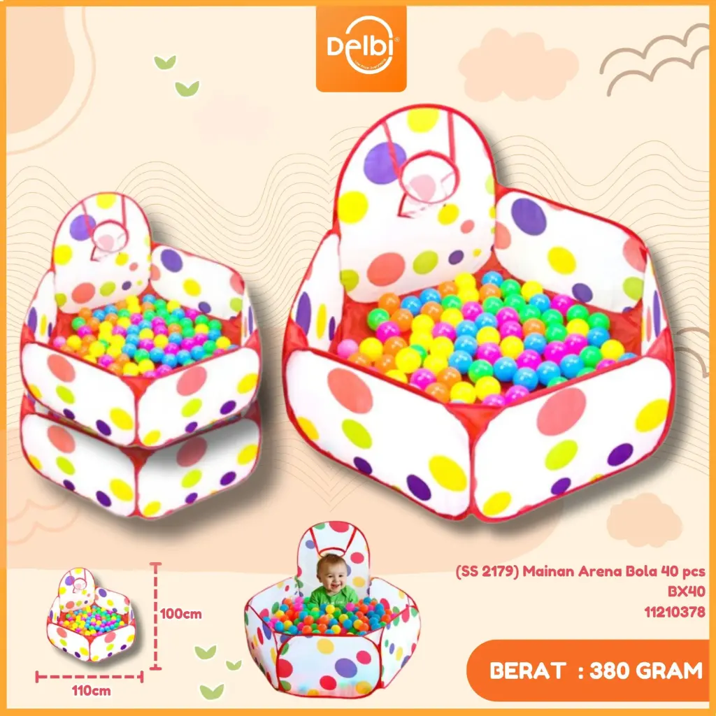 [11210378] (SS 2179) Mainan Arena Bola 40 pcs BX40