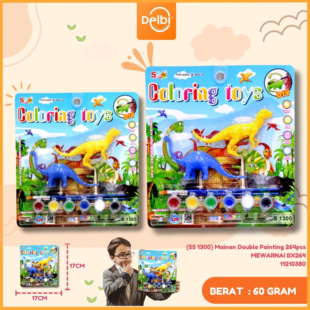 [SS 1300] Mainan Double Painting 264pcs MEWARNAI BX264