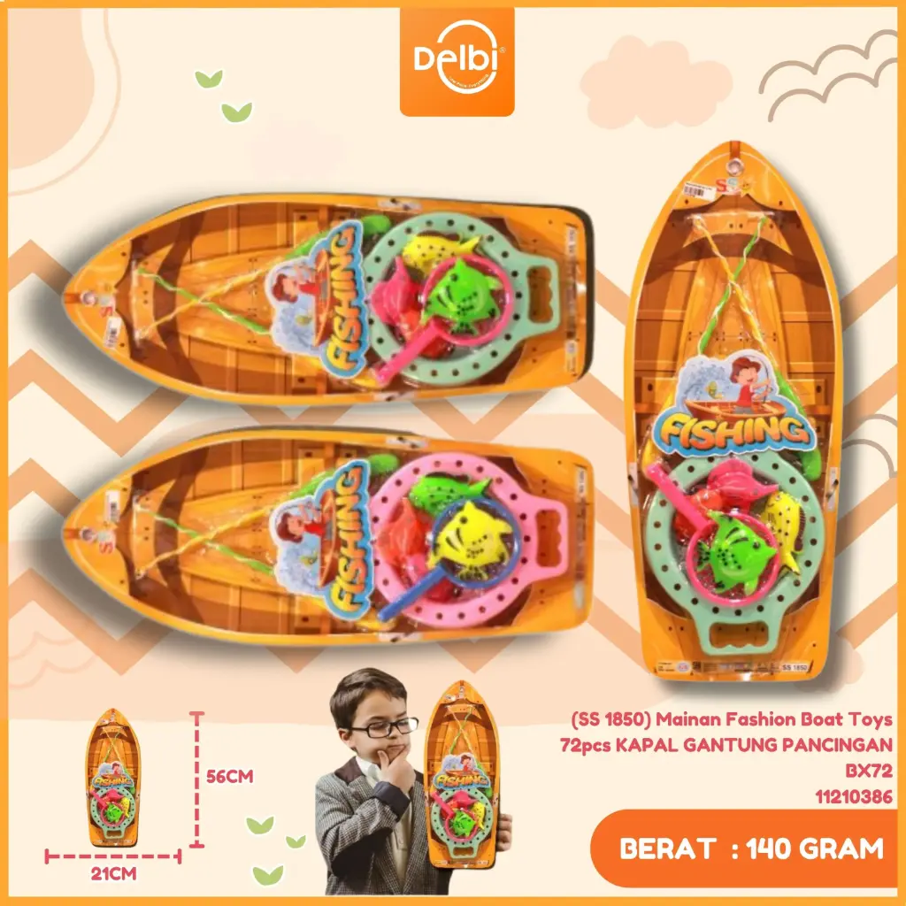 (SS 1850) Mainan Fashion Boat Toys 72pcs KAPAL GANTUNG PANCINGAN BX72