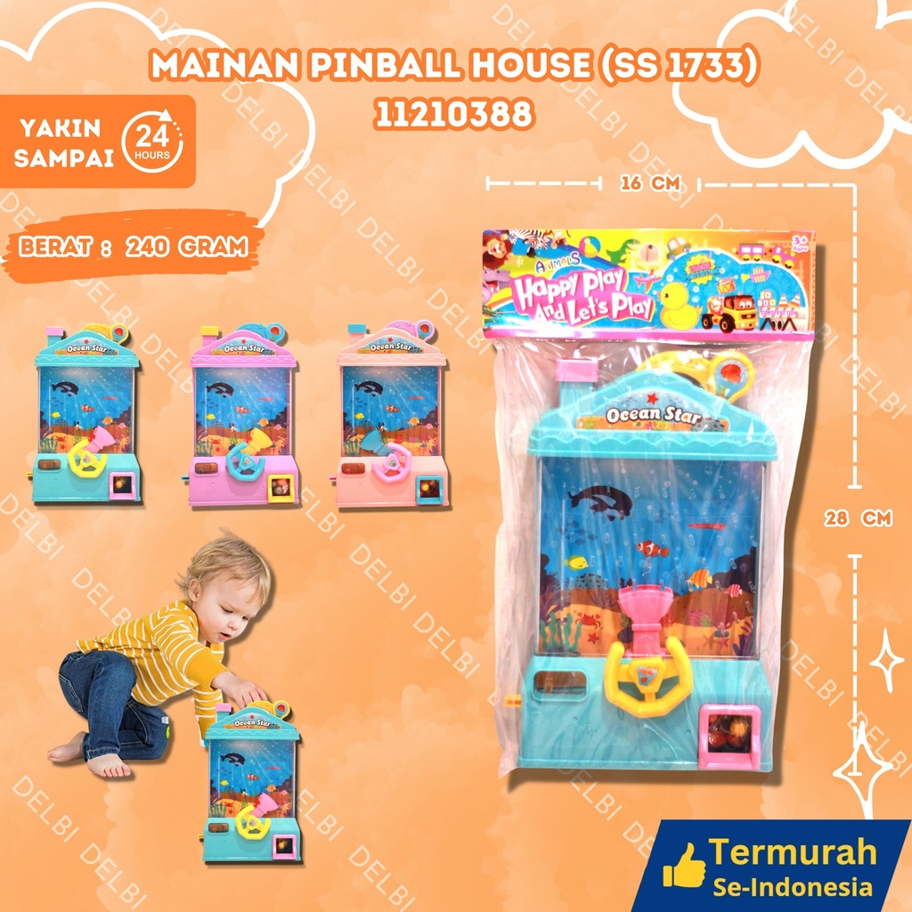 (SS 1733) Mainan PinBall House 64pcs BOLA ARENA MESIN BX64