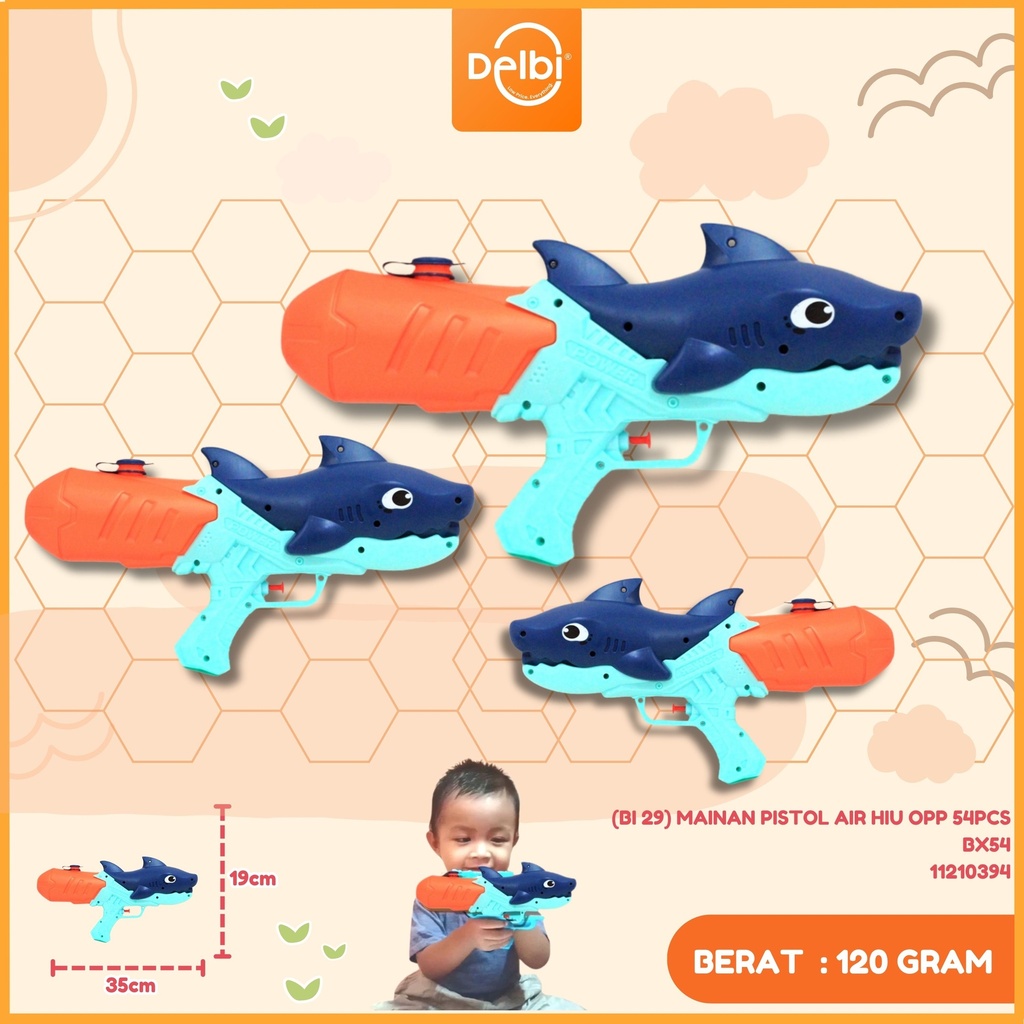 (BI 29) MAINAN PISTOL AIR HIU OPP 54PCS BX54