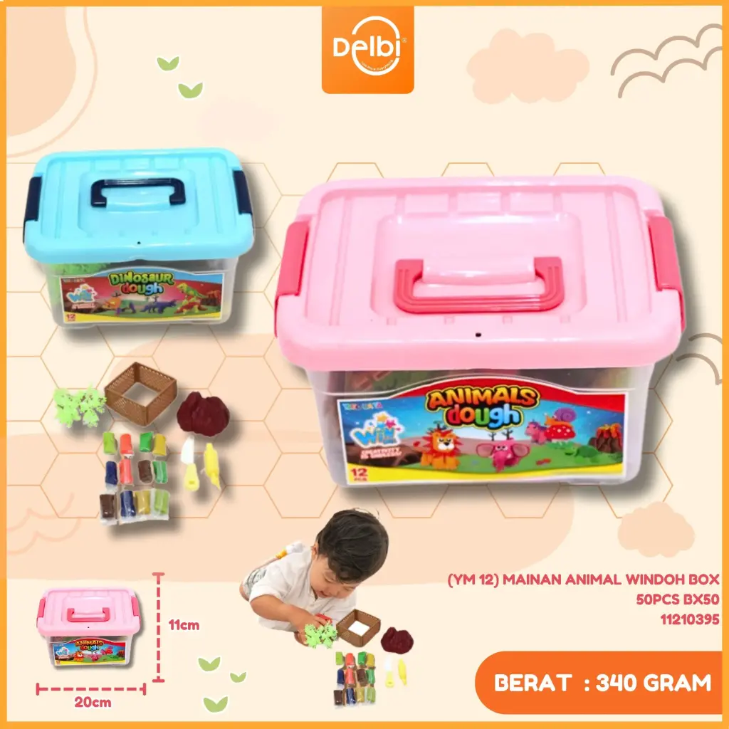 (YM 12) MAINAN ANIMAL WINDOH BOX 50PCS BX50