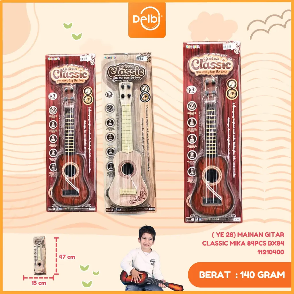MAINAN GITAR CLASSIC MIKA 84PCS BX84
