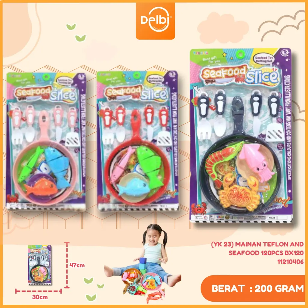 [YK 23] MAINAN TEFLON AND SEAFOOD 120PCS BX120
