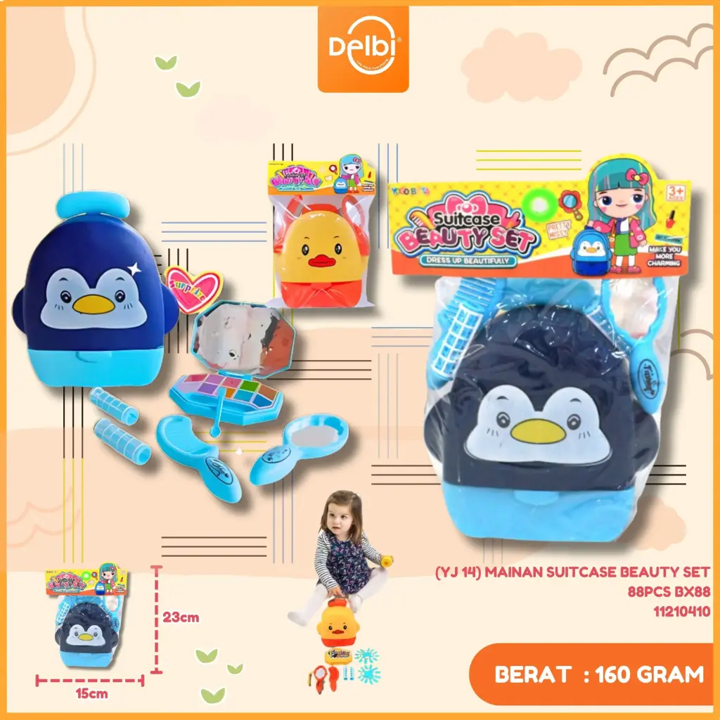 MAINAN SUITCASE BEAUTY SET 88PCS BX88