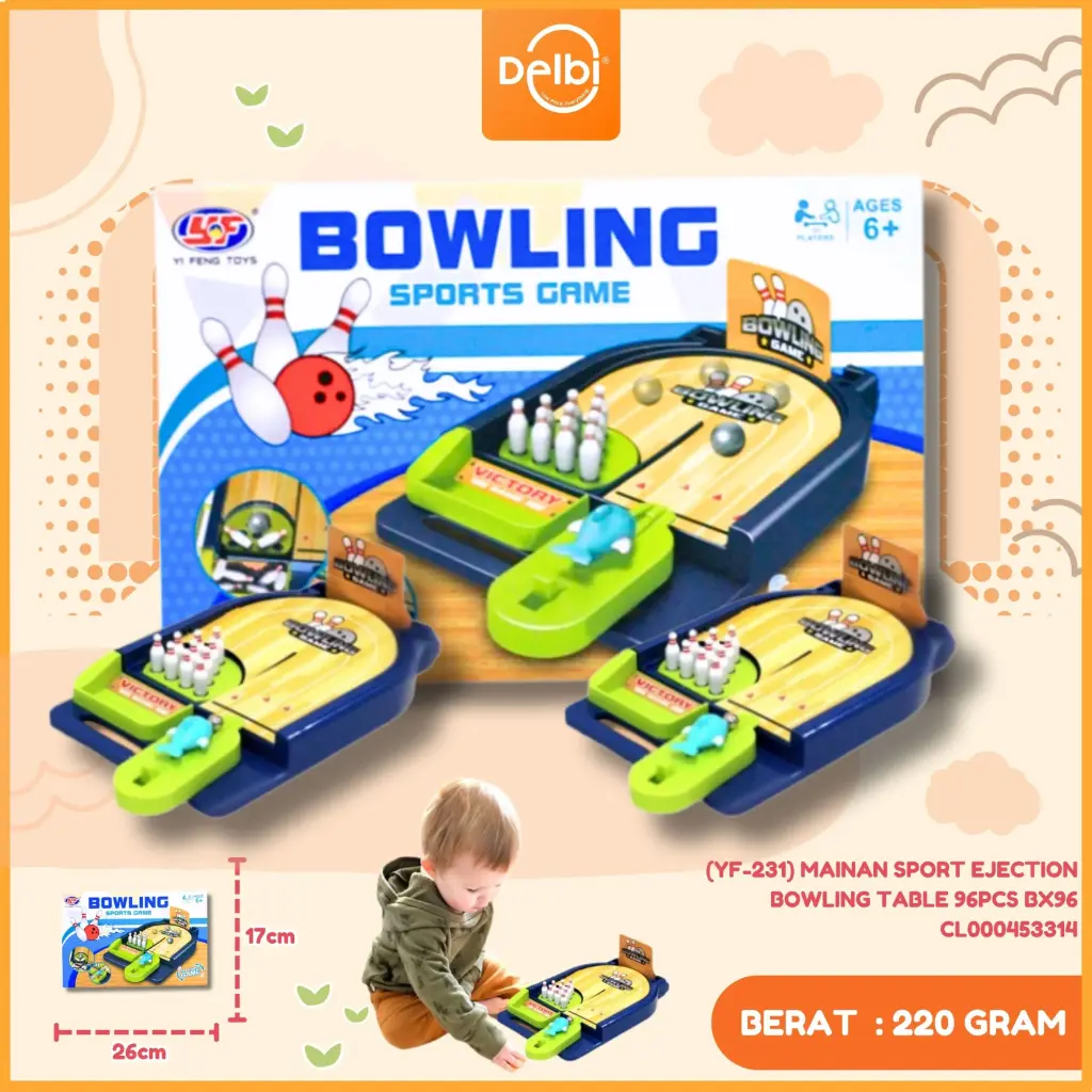 (YF-231) MAINAN SPORT EJECTION BOWLING TABLE 96PCS BX96