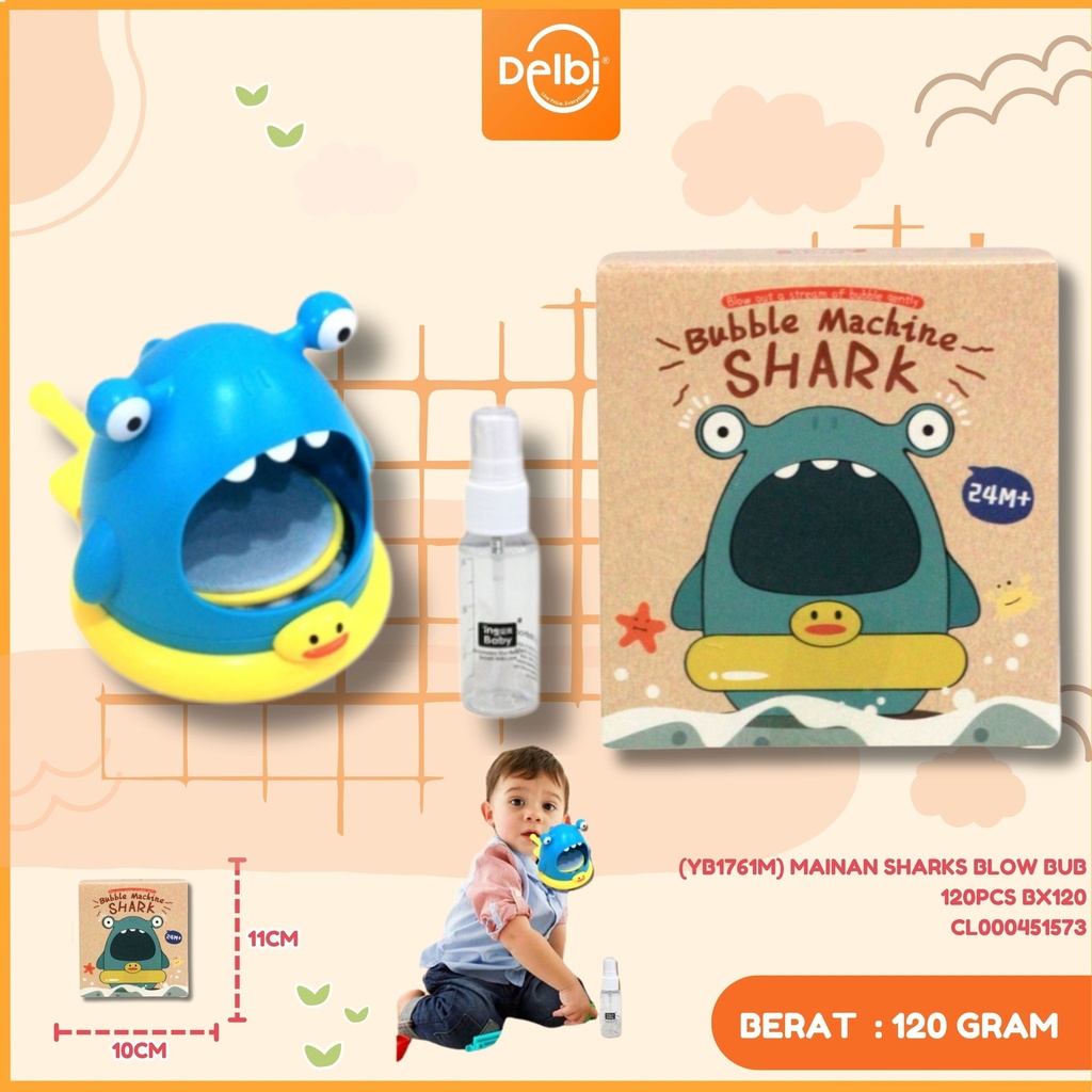 (YB1761M) MAINAN SHARKS BLOW BUB 120PCS BX120