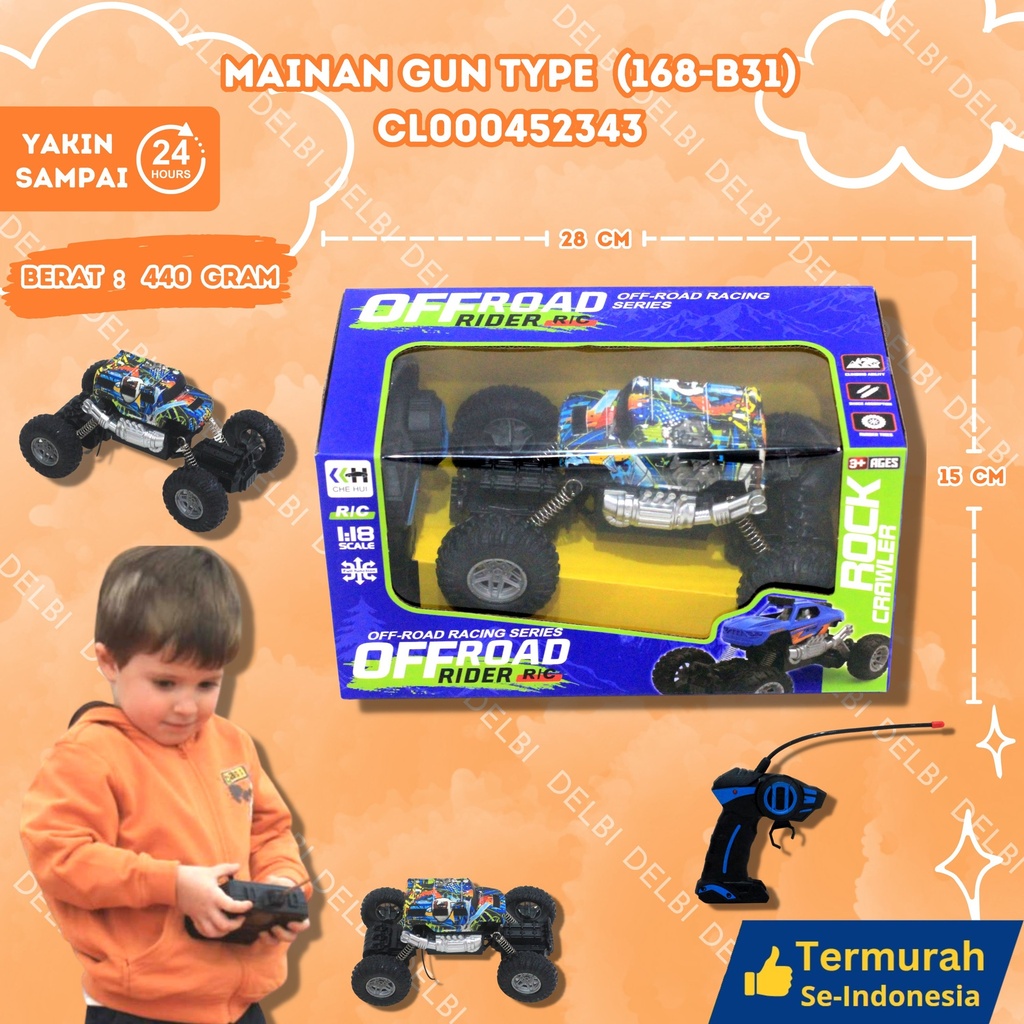 (168-B31) MAINAN GUN TYPE 60PCS BX60