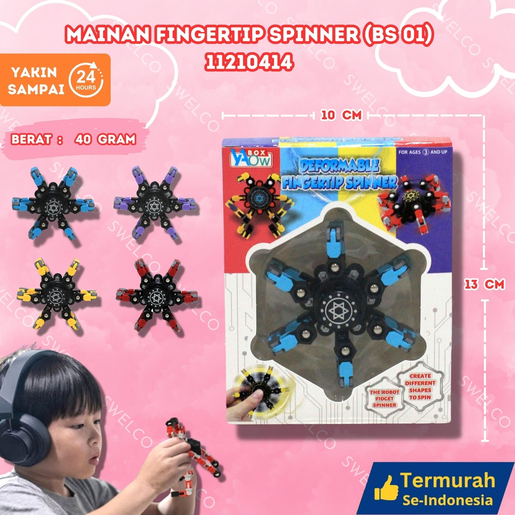 (BS 01) MAINAN FINGERTIP SPINNER 210PCS KECIL BERPUTAR JARI FINGER BX210