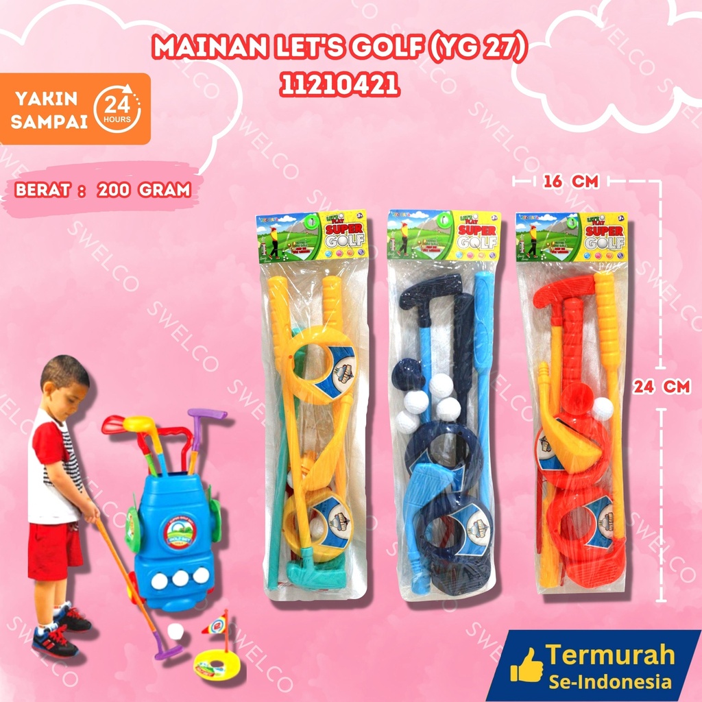 (YG 27) MAINAN LET'S GOLF 54PCS OLAHRAGA BOLA BX54
