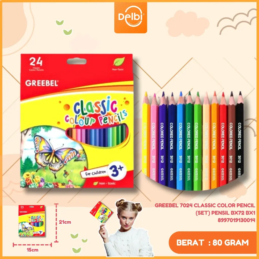 GREEBEL 7024 CLASSIC COLOR PENCIL (SET) PENSIL BX72 BX1