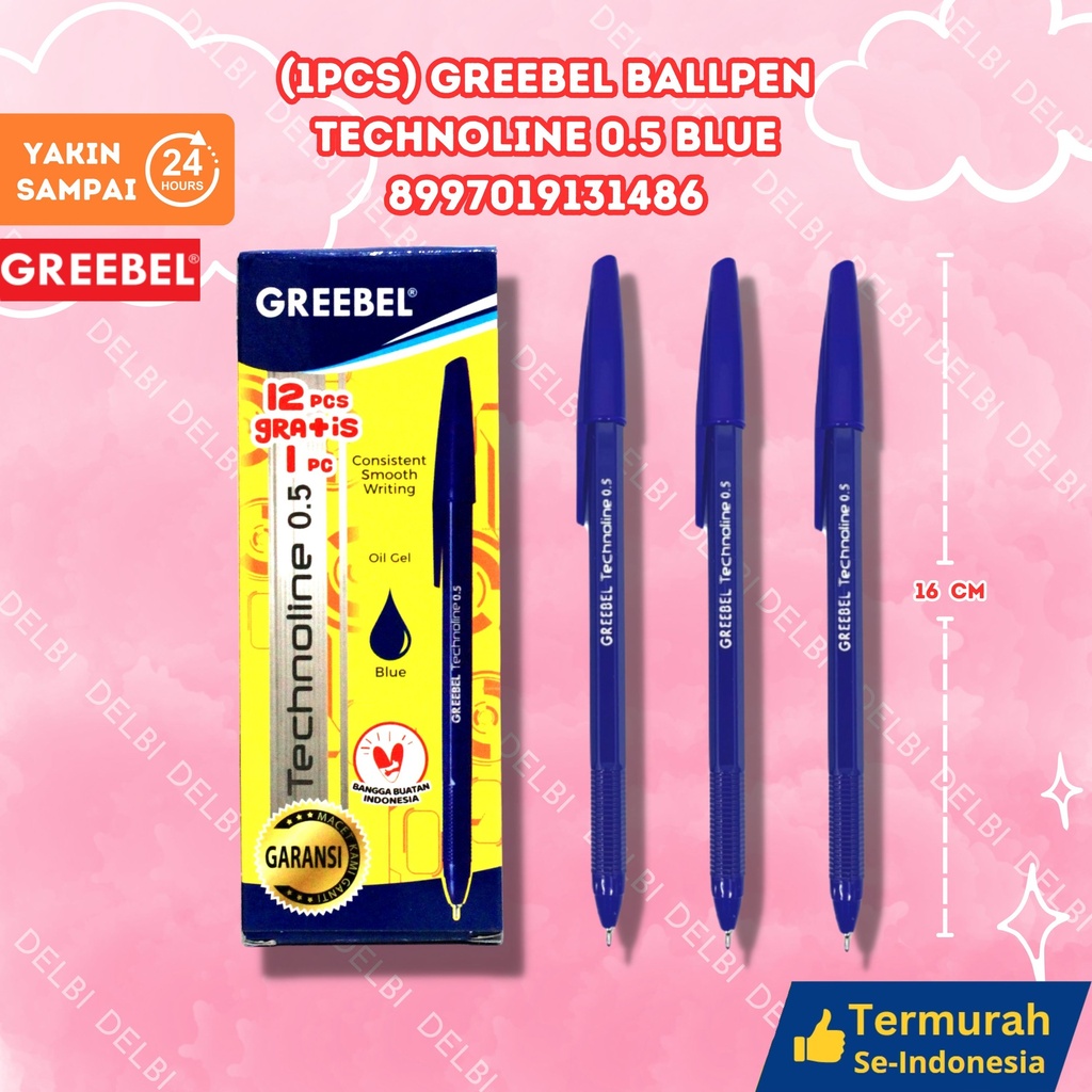 (1PCS) GREEBEL BALLPEN TECHNOLINE 0.5 BLUE (20 GROSS) BX3120