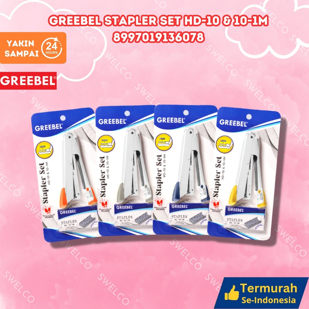 GREEBEL STAPLER SET HD-10 n 10-1M PENJEPIT KERTAS HEKTER BX144