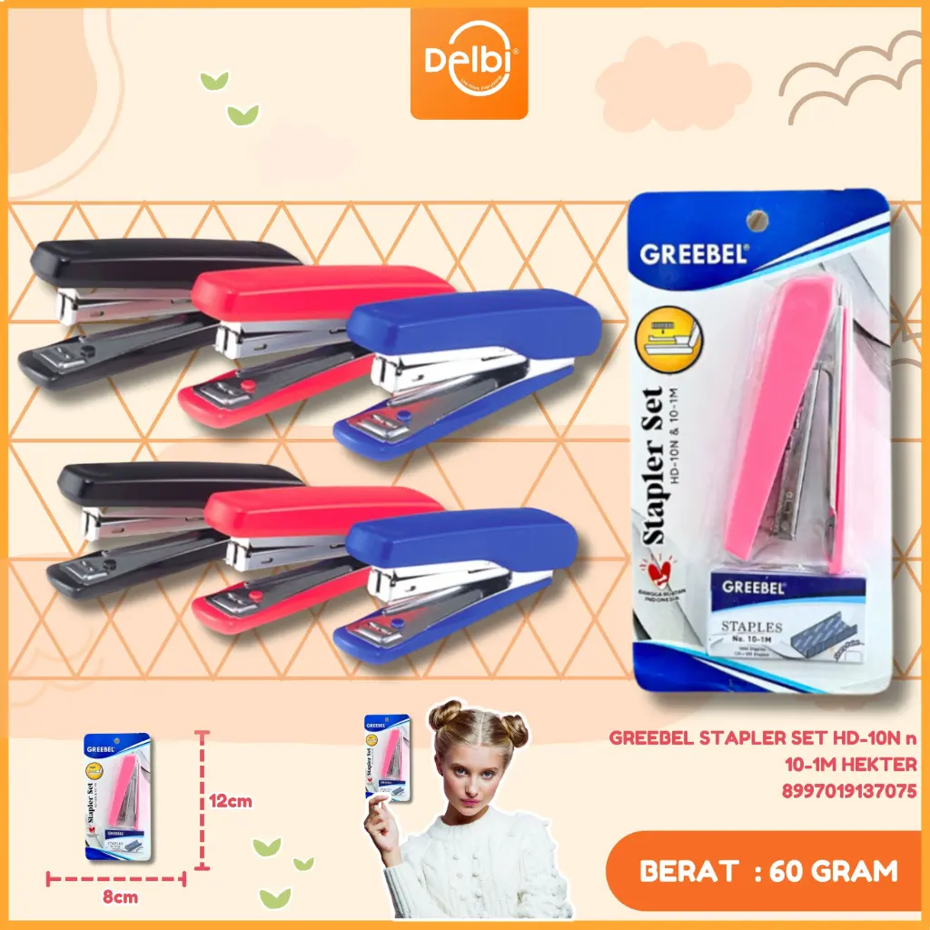 [8997019137075] GREEBEL STAPLER SET HD-10N n 10-1M HEKTER