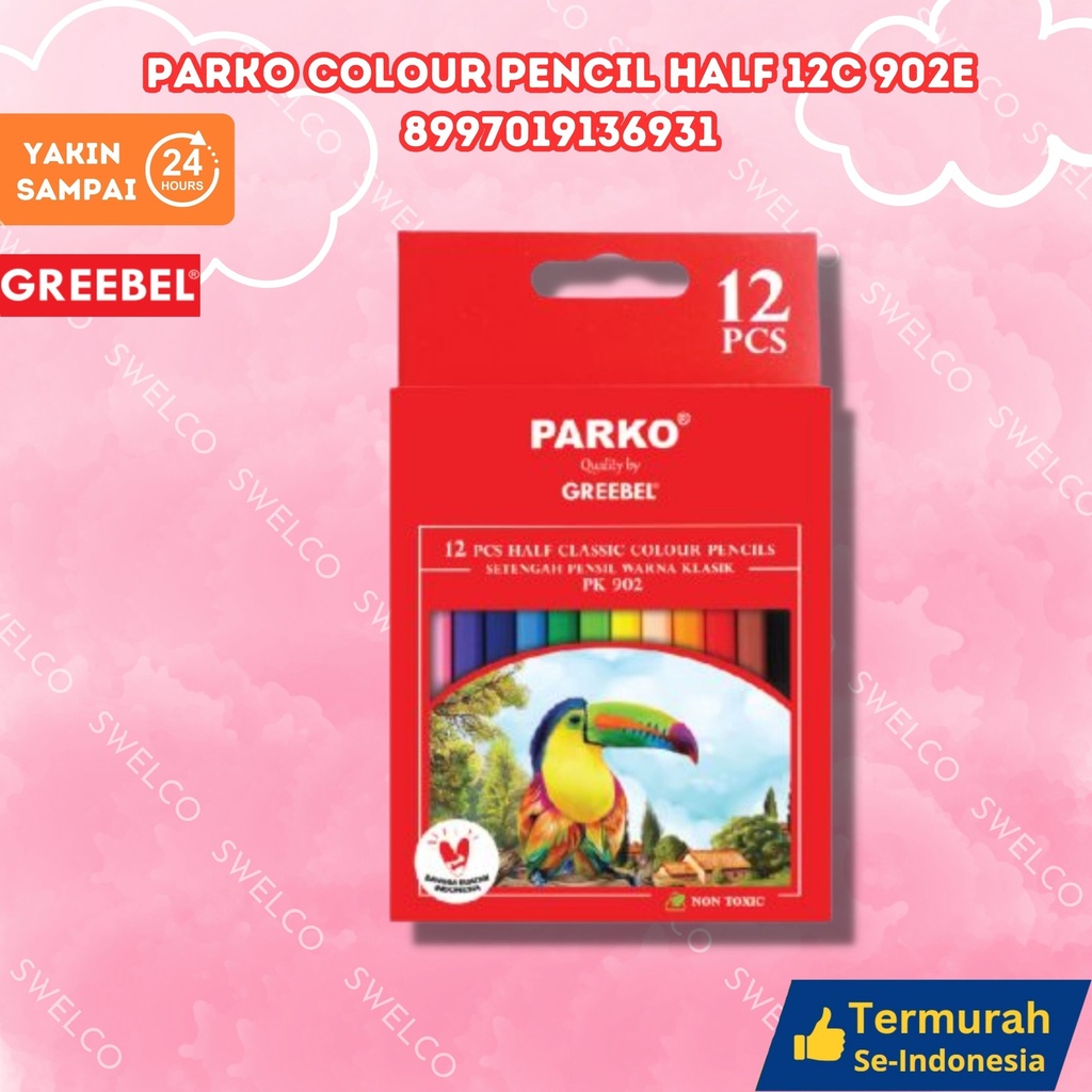 PARKO COLOUR PENCIL HALF 12C 902E PENSIL BX480