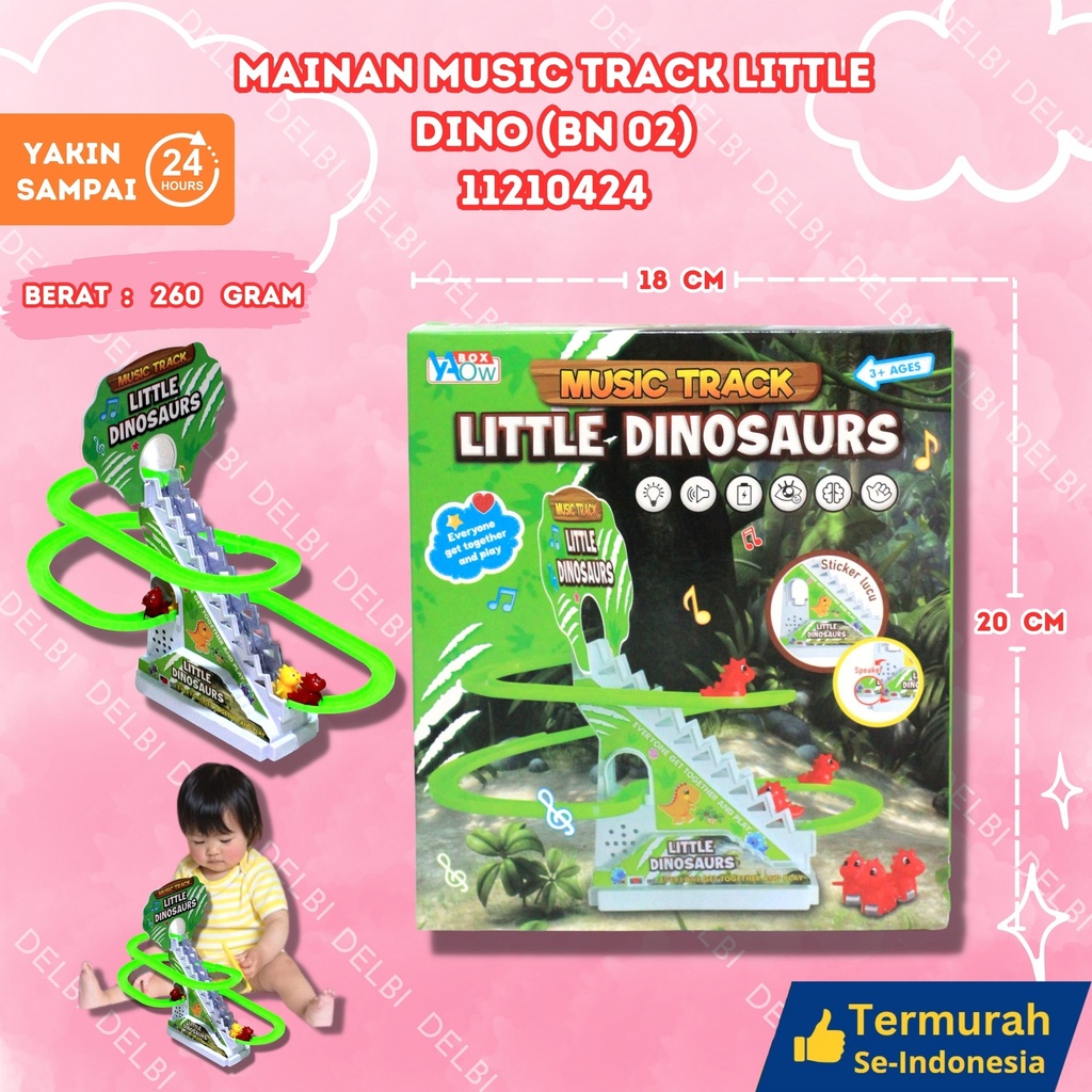 (BN 02) MAINAN MUSIC TRACK LITTLE DINO 68PCS BX68
