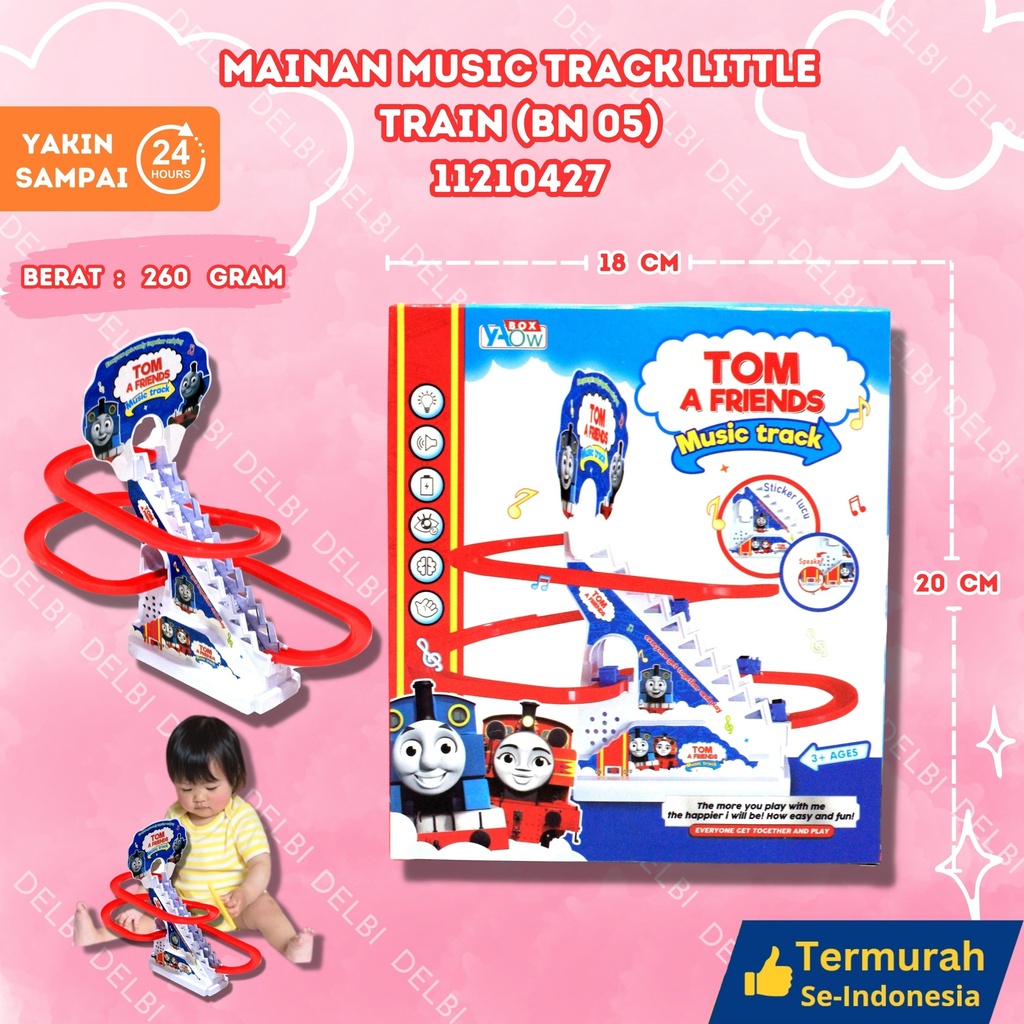 (BN 05) MAINAN MUSIC TRACK LITTLE TRAIN 68PCS BX68