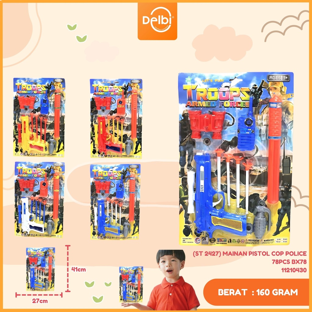 [ST 2427] MAINAN PISTOL COP POLICE 78PCS BX78