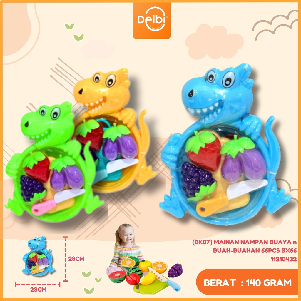 MAINAN NAMPAN BUAYA n BUAH-BUAHAN 66PCS BX66