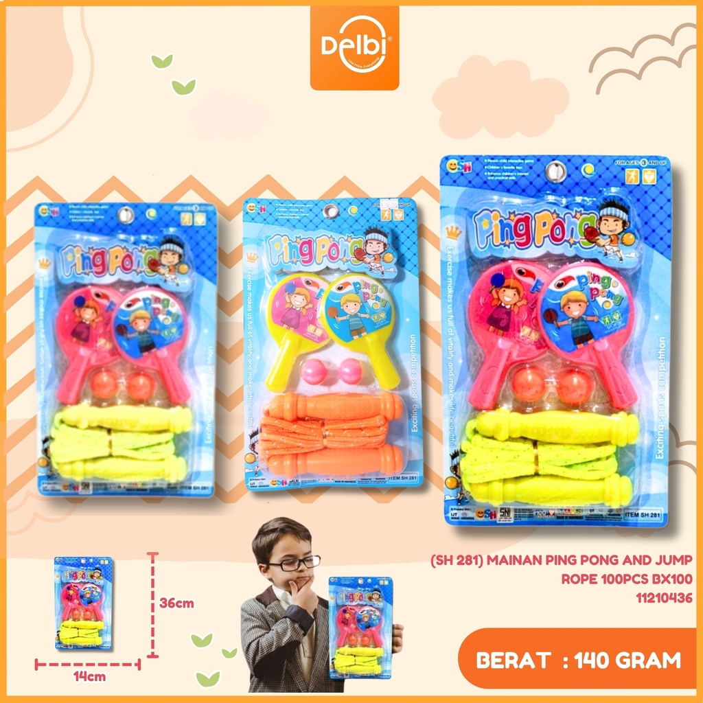 [11210436] (SH 281) MAINAN PING PONG AND JUMP ROPE 100PCS BX100