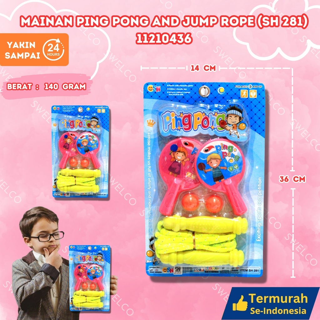 (SH 281) MAINAN PING PONG AND JUMP ROPE 100PCS BX100