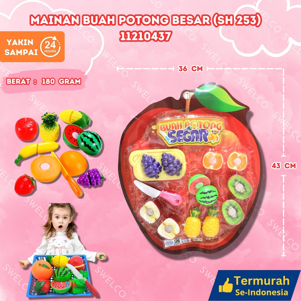 (SH 253) MAINAN BUAH POTONG BESAR 84PCS BX84