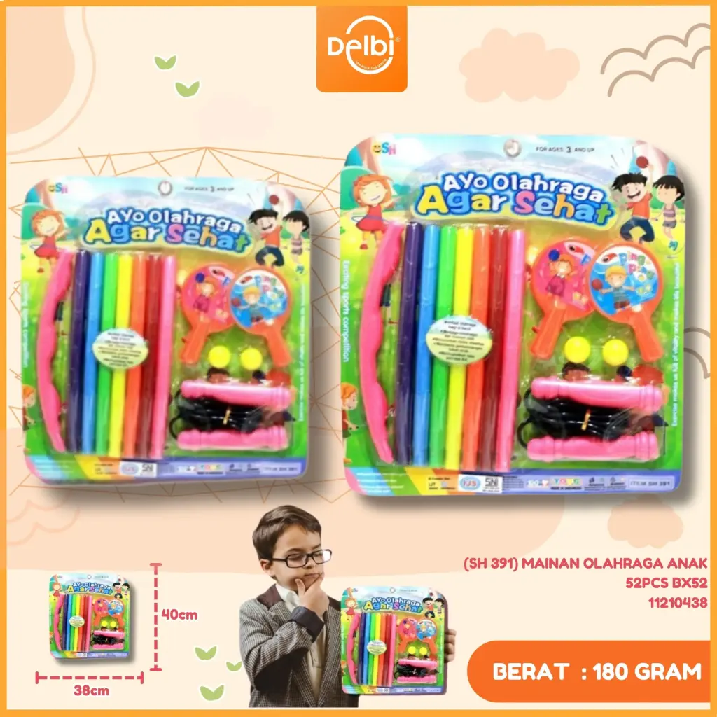 [11210438] (SH 391) MAINAN OLAHRAGA ANAK 52PCS BX52