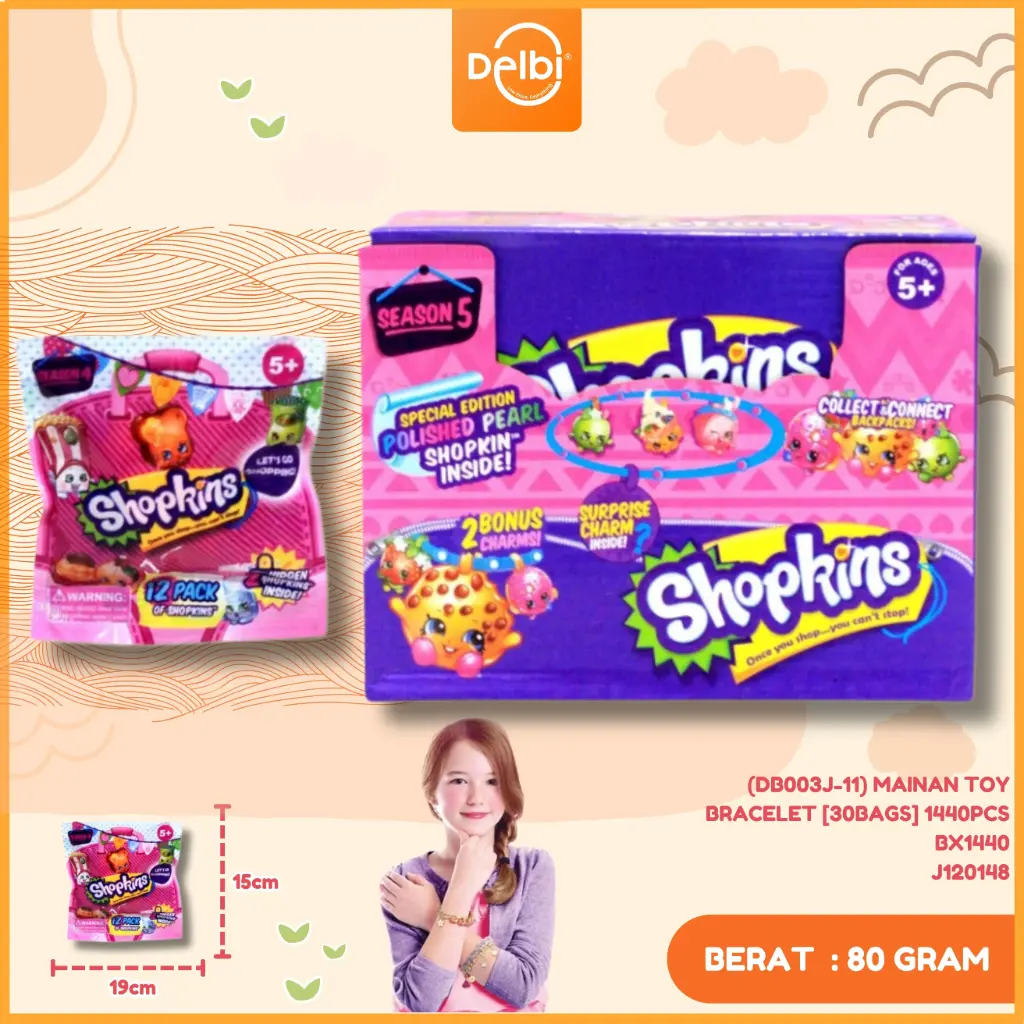 (DB003J-11) MAINAN TOY BRACELET [30BAGS] 1440PCS BX1440