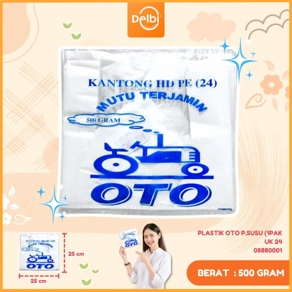 [08880001] PLASTIK OTO P.SUSU (1PAK UK 24 