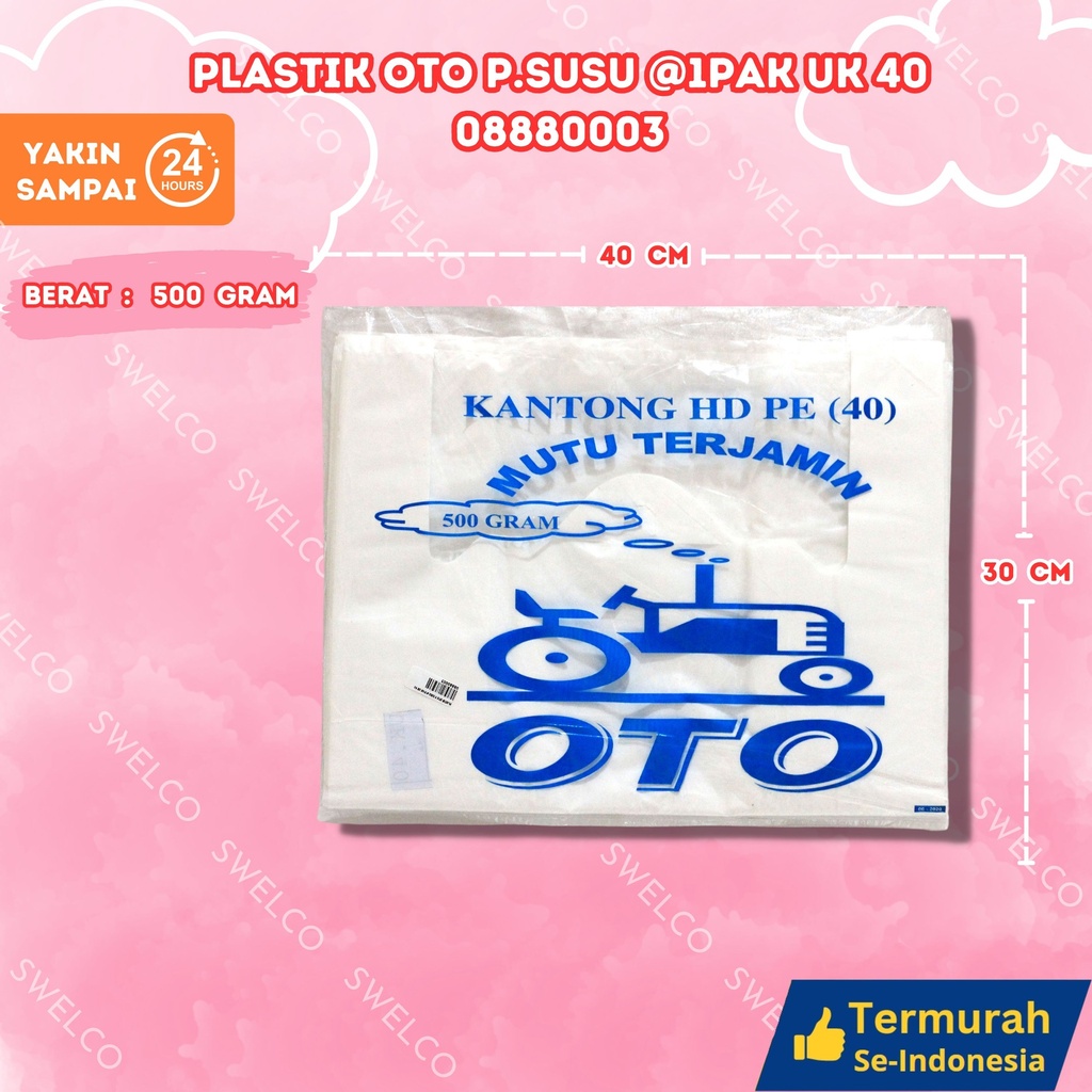 PLASTIK OTO P.SUSU (1PAK UK 40 KRESEK KANTONG RETAIL