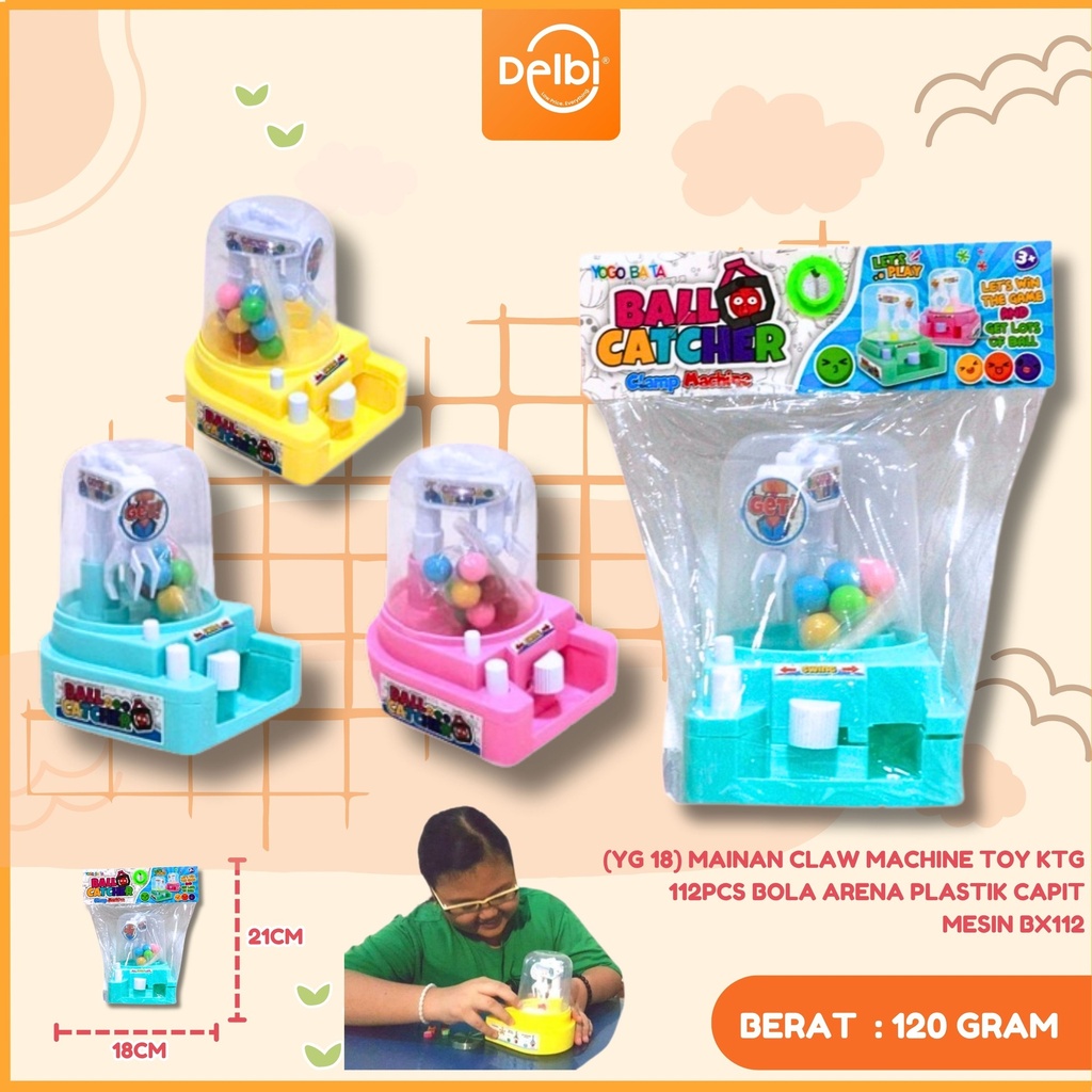 (YG 18) MAINAN CLAW MACHINE TOY KTG 112PCS BOLA ARENA PLASTIK CAPIT MESIN BX112