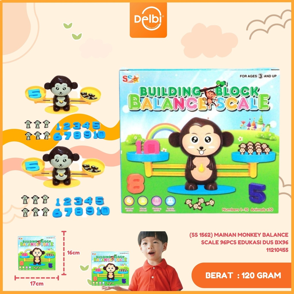 [11210455] (SS 1562) MAINAN MONKEY BALANCE SCALE 96PCS EDUKASI DUS BX96