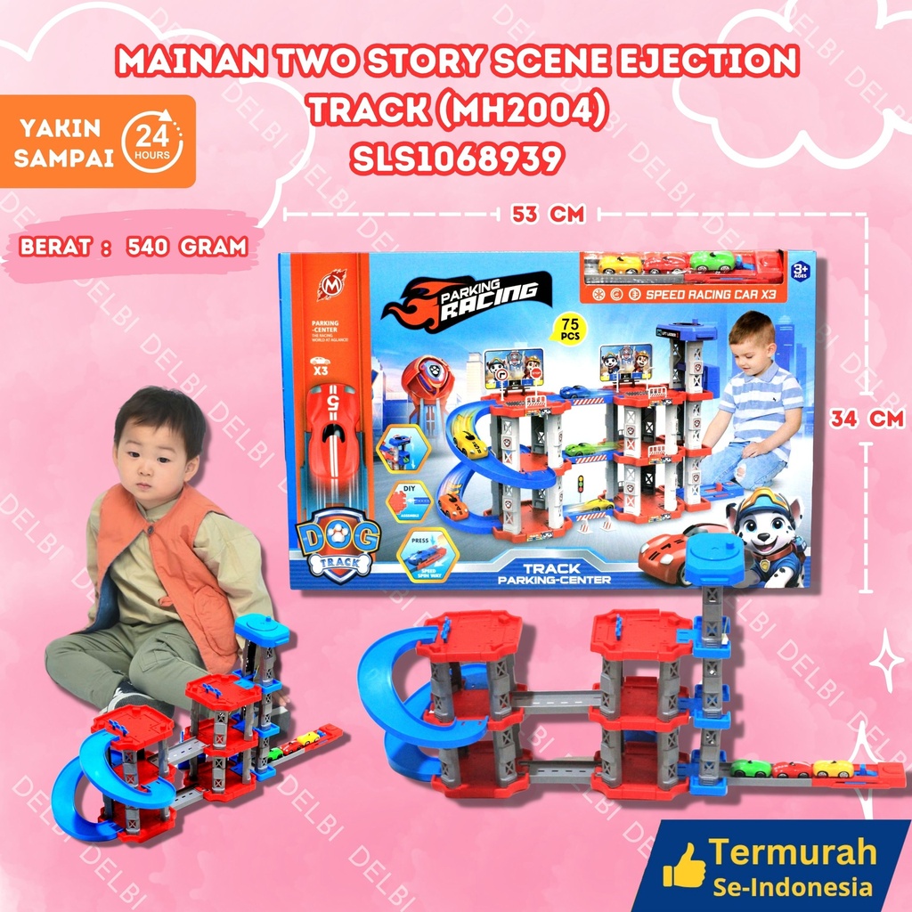 (MH2004) MAINAN TWO STORY SCENE EJECTION TRACK 72PCS BX24