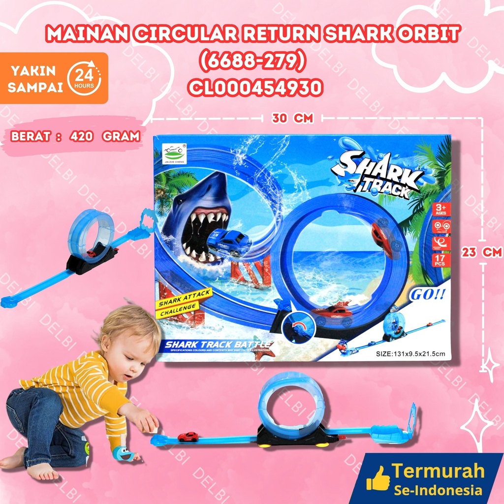 (6688-279) MAINAN CIRCULAR RETURN SHARK ORBIT 60PCS BX60